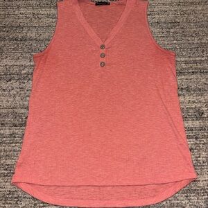 Staccato Coral Sleeveless Tank Top